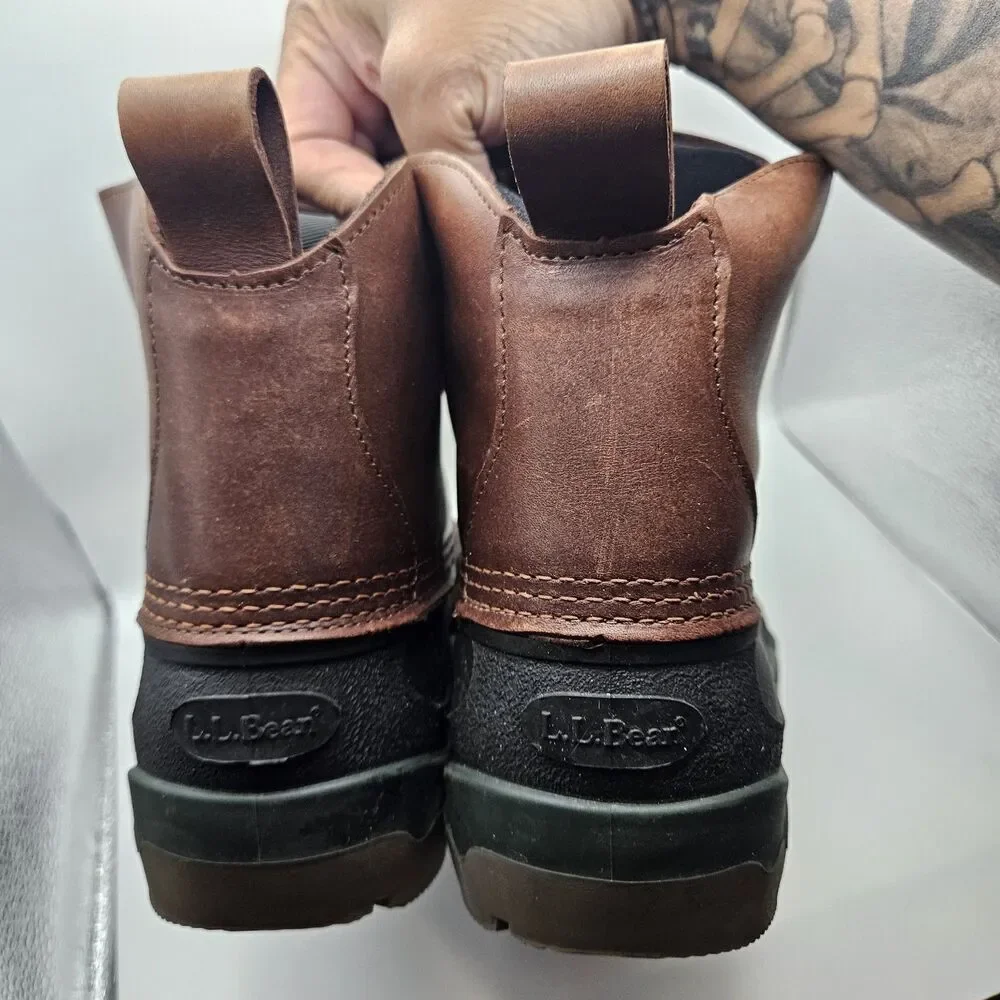 L.L. Bean Mens Brown Duck Muck Rugged Outdoors Waterproof Insulated Boots Sz 11M